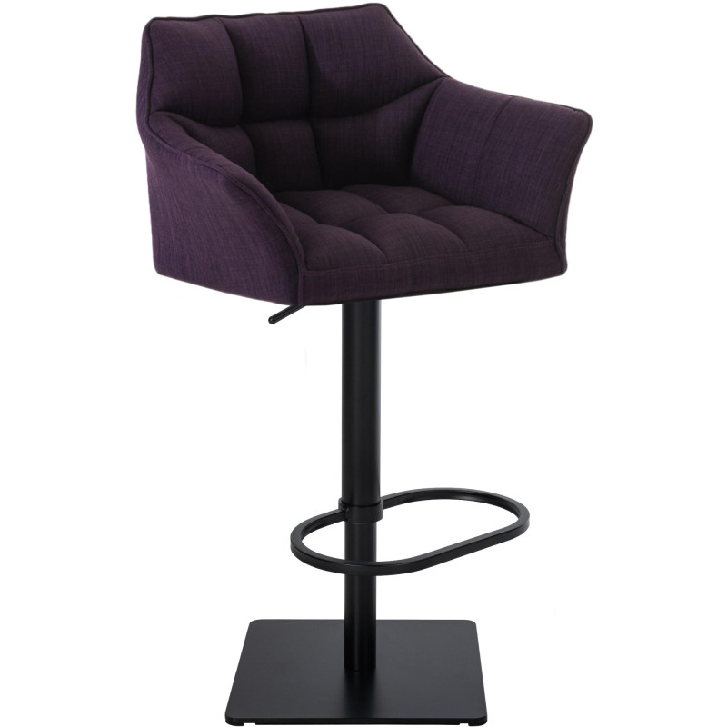 Tabouret de bar en tissu Damaso B violet