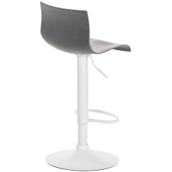 Taburete de bar Hover Gris,Metal blanco mate