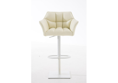 Taburete de bar Damaso W, color crema