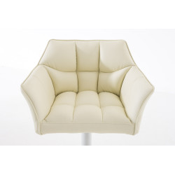 Taburete de bar Damaso W, color crema