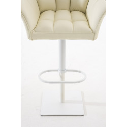 Taburete de bar Damaso W, color crema