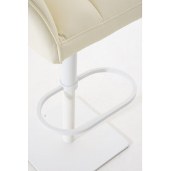 Taburete de bar Damaso W, color crema