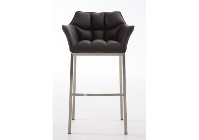 Sgabello da bar Damaso E con struttura a 4 gambe, marrone