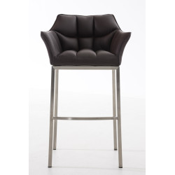 Sgabello da bar Damaso E con struttura a 4 gambe, marrone