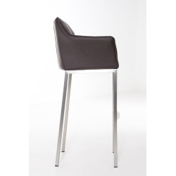 Sgabello da bar Damaso E con struttura a 4 gambe, marrone