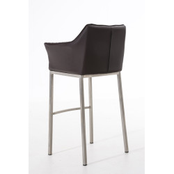 Tabouret de bar Damaso E à 4 pieds, marron