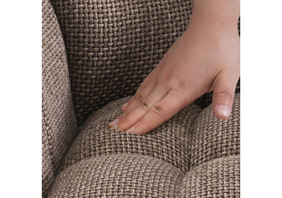 Sgabello da bar Damaso E, tessuto con struttura a 4 gambe, marrone terra