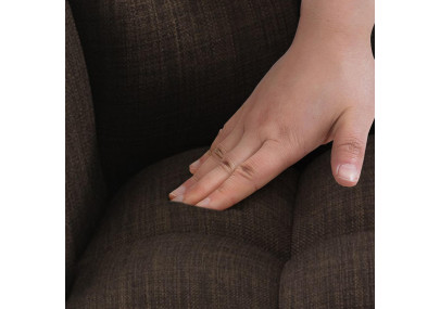 Banqueta de bar Damaso B, estofada com estrutura de 4 pés, marrom