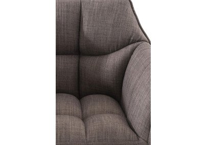 Sgabello da bar Damaso B, tessuto con struttura a 4 gambe, grigio