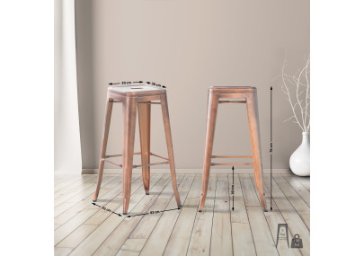 Tabouret de bar en cuivre Joshua