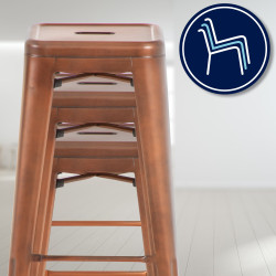 Tabouret de bar en cuivre Joshua