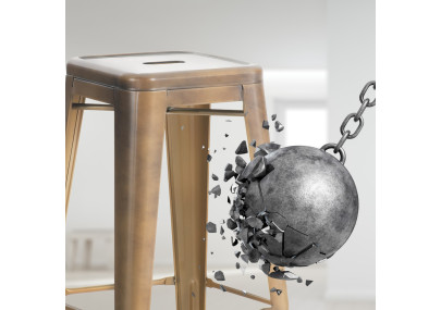 Tabouret de bar Joshua doré