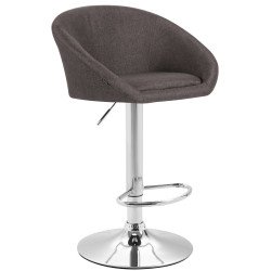 Tabouret de bar Miami V2, tissu C, gris foncé