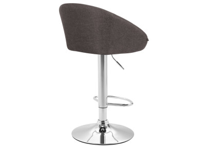 Sgabello da bar Miami V2, tessuto C, grigio scuro