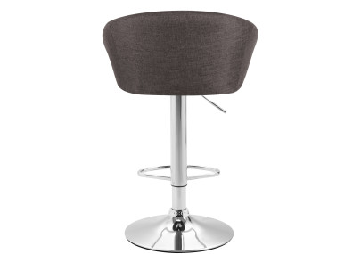 Sgabello da bar Miami V2, tessuto C, grigio scuro