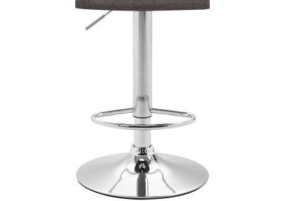 Tabouret de bar Miami V2, tissu C, gris foncé