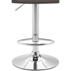 Tabouret de bar Miami V2, tissu C, gris foncé