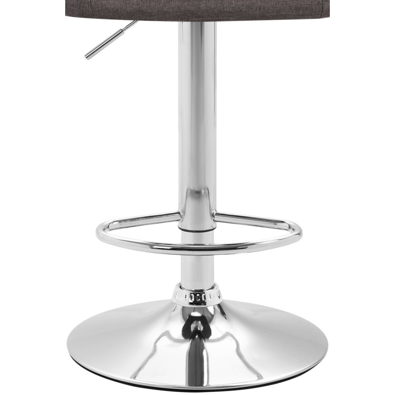 Tabouret de bar Miami V2, tissu C, gris foncé