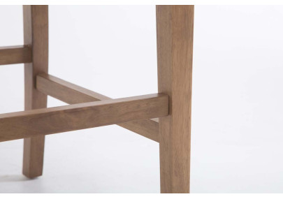 Tabouret de bar Louise, tissu gris clair antique