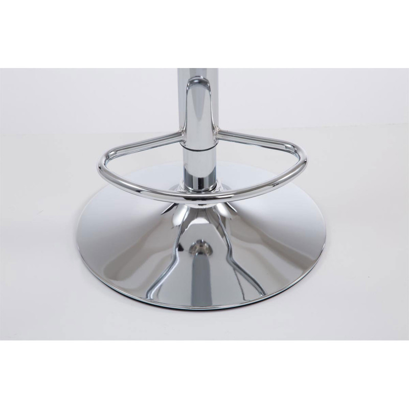 Banqueta de bar Las Vegas V2, cromada, branca