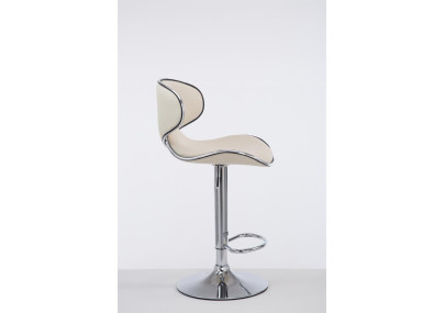 Tabouret de bar Las Vegas V2 chromé crème