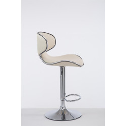Tabouret de bar chromé Las Vegas V2 crème