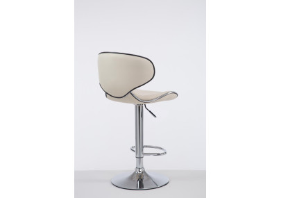 Tabouret de bar Las Vegas V2 chromé crème