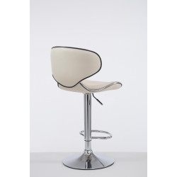 Tabouret de bar Las Vegas V2 chromé crème
