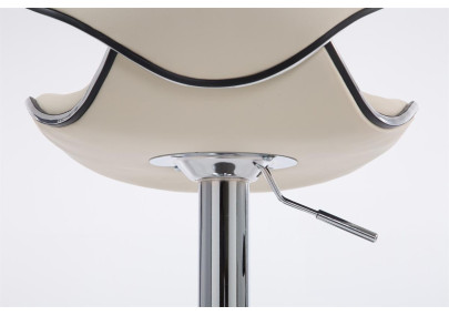 Taburete de bar Las Vegas V2 color crema cromado