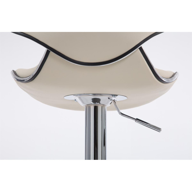 Tabouret de bar chromé Las Vegas V2 crème