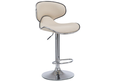 Tabouret de bar Las Vegas V2 chromé crème