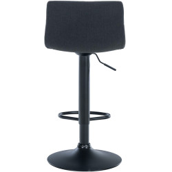 Taburete de Bar Hover en Tela Negro,Metal negro mate