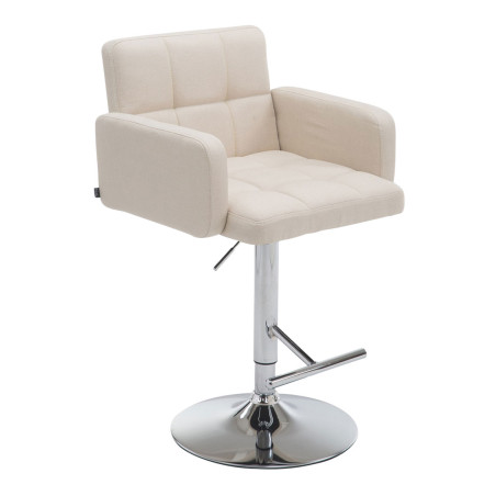 Tabouret de bar Los Angeles en tissu C crème