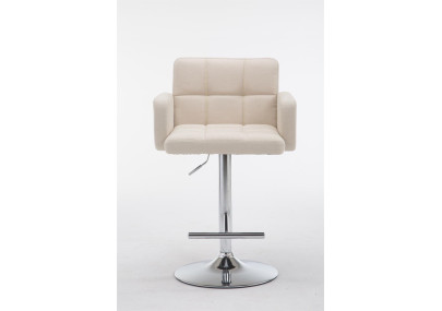 Tabouret de bar Los Angeles en tissu C crème