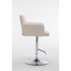 Tabouret de bar Los Angeles en tissu C crème