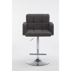 Tabouret de bar Los Angeles, tissu C gris foncé