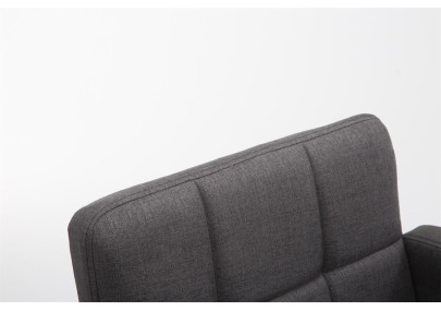 Tabouret de bar Los Angeles en tissu gris foncé