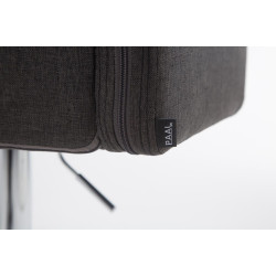 Tabouret de bar Los Angeles en tissu gris foncé
