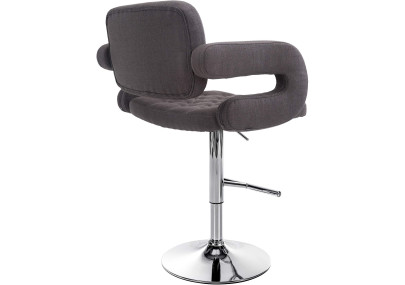 Tabouret de bar Dublin, tissu C, gris foncé