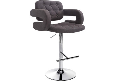 Tabouret de bar Dublin, tissu C, gris foncé
