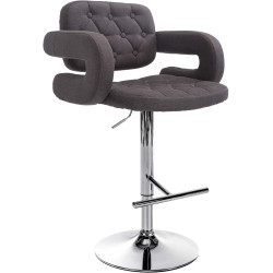 Tabouret de bar Dublin, tissu C, gris foncé
