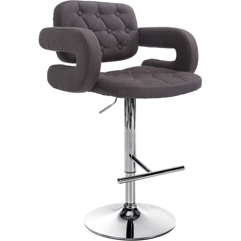 Tabouret de bar Dublin, tissu C gris foncé
