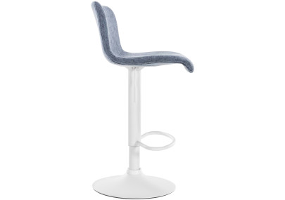 Tabouret de bar Hoover tissu W bleu