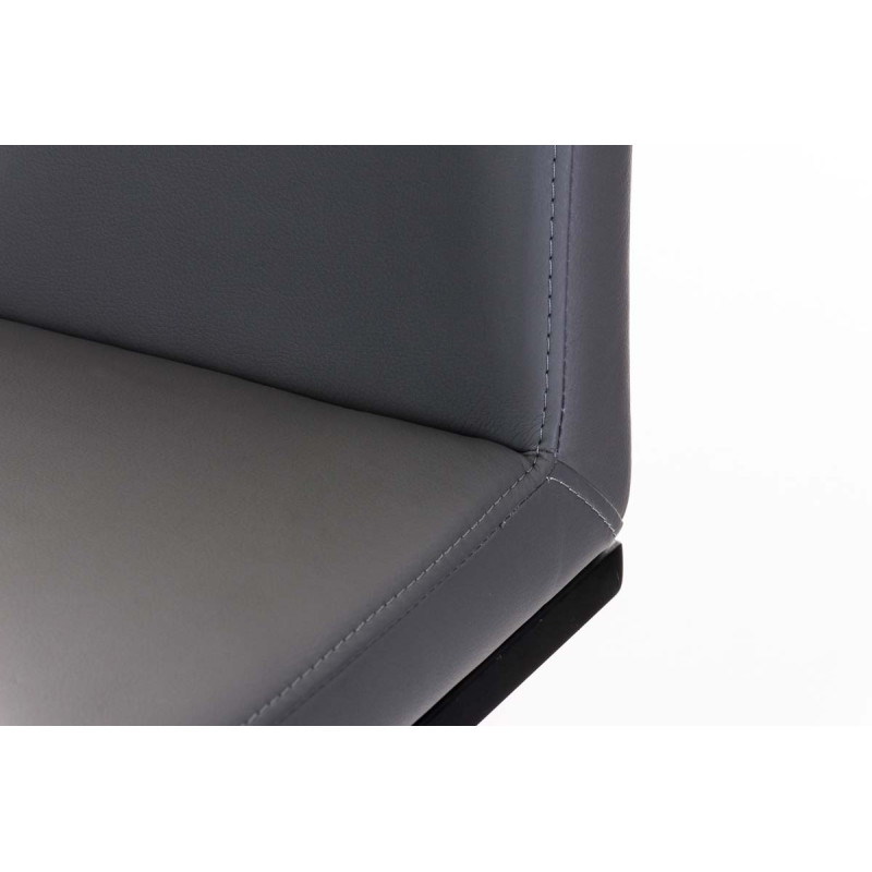 Tabouret de bar Panama B, similicuir, gris