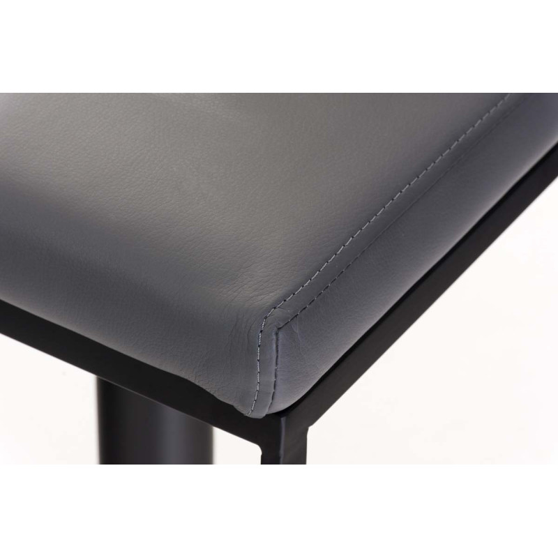 Tabouret de bar Panama B, similicuir, gris