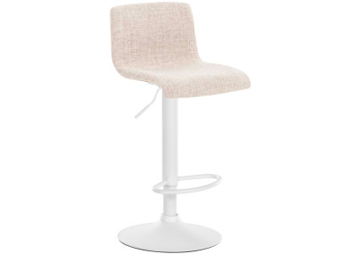 Tabouret de bar Hoover tissu W crème