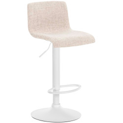 Tabouret de bar en tissu Hoover W crème