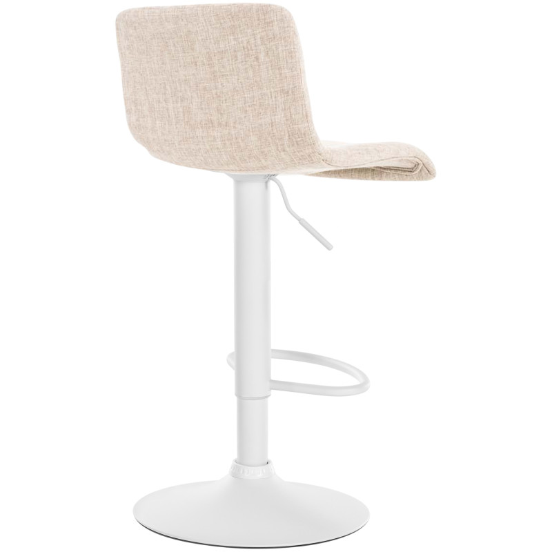 Tabouret de bar Hoover, tissu W, crème