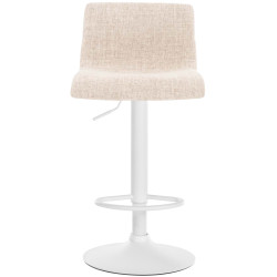 Tabouret de bar en tissu Hoover W crème