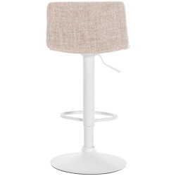 Tabouret de bar Hoover, tissu W, crème
